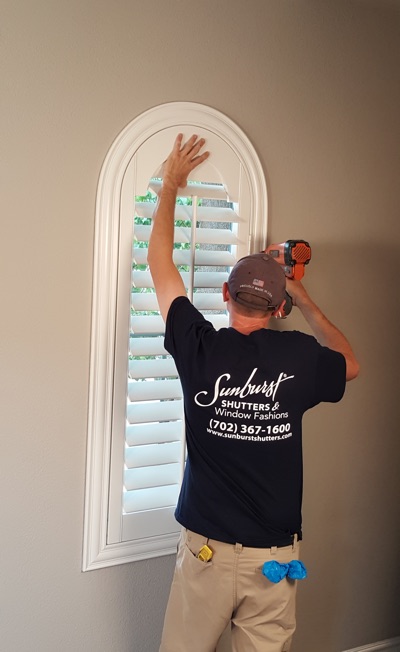 Shutter install in Fort Myers living room